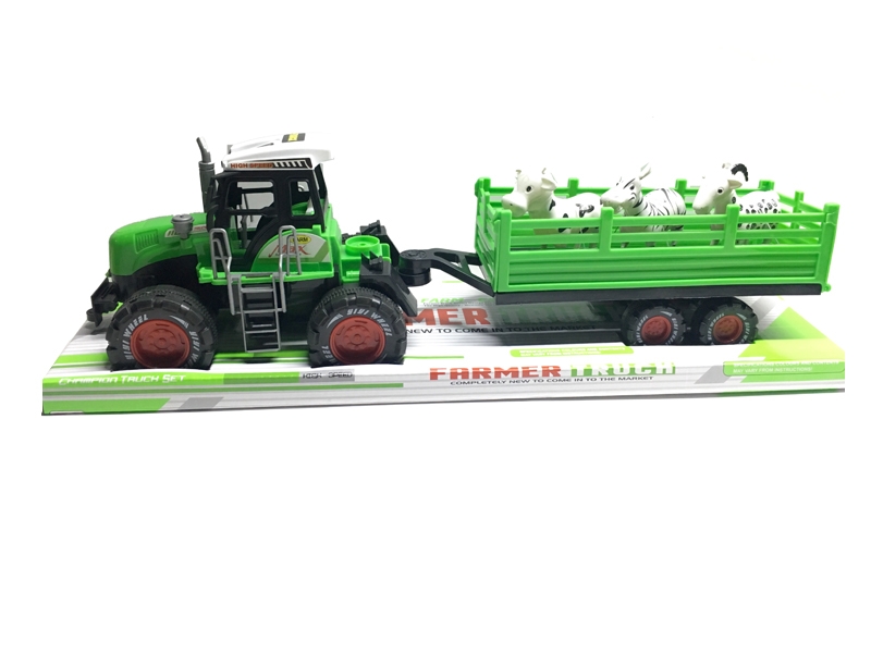 FRICTION FARMER TRUCK GREEN & LIGHT GREEN & YELLOW - HP1125599