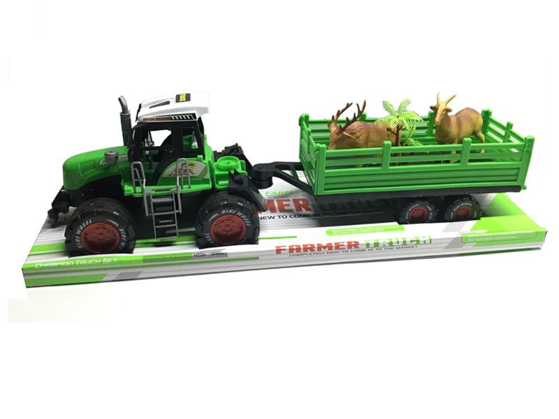 FRICTION FARMER TRUCK GREEN & LIGHT GREEN & YELLOW - HP1125600