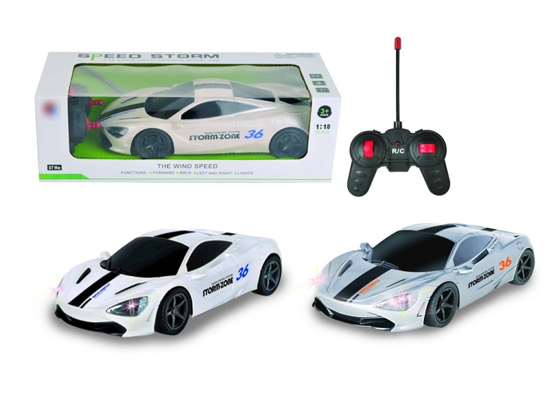 4 FUNCTION R/C CAR W/LIGHT  GRAY & WHITE - HP1125614