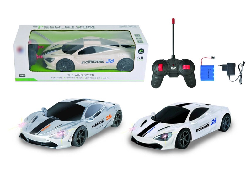 4 FUNCTION R/C CAR W/LIGHT & INCLUDED BATTERY  GRAY & WHITE - HP1125615