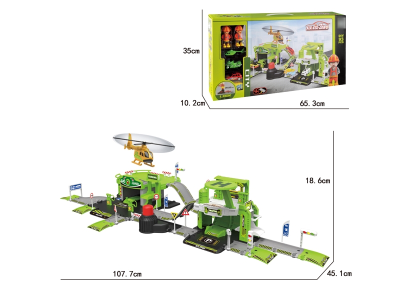 PARKING LOT DIE CAST PLAY SET W/PRESS & GO - HP1125720