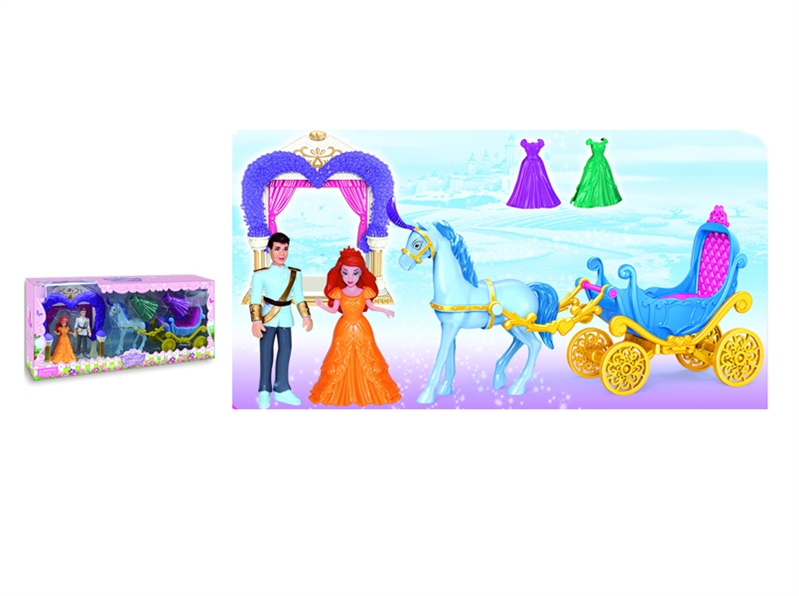 FASHION CARRIAGE W/DOLL 2PCS - HP1125842