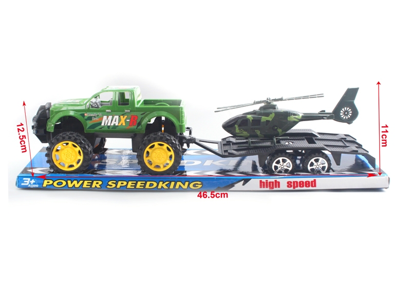 FRICTION TRAILER W/1 PLANE ARMY GREEN/DESERT YELLOW - HP1126193