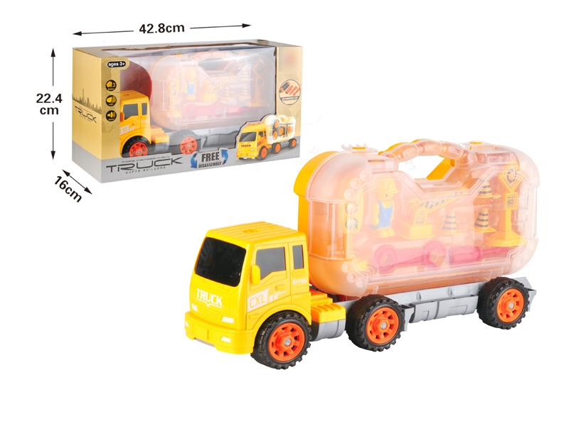 ASSEMBLE FREE WAY TRUCK W/LIGHT & MUSIC INCLUDED BATTERY - HP1126383