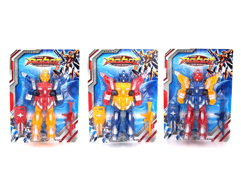 TRANSFORMER ROBOT W/LIGHT,RED/ORANGE/BLUE - HP1126525