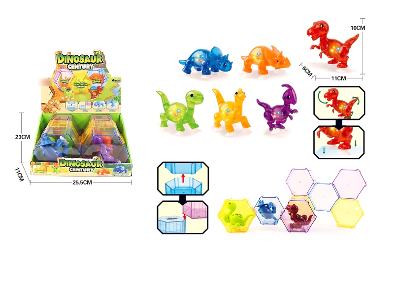 DINOSAUR SET W/LIGHT 6ASST. - HP1126527