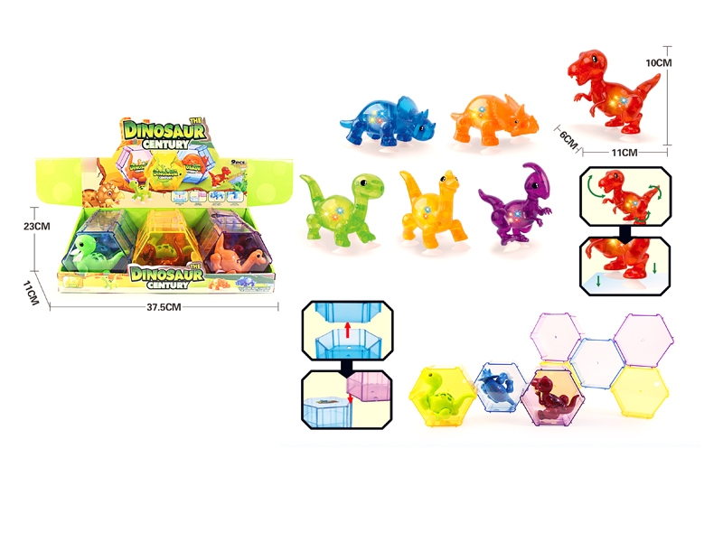 DINOSAUR SET W/LIGHT 6ASST. - HP1126529