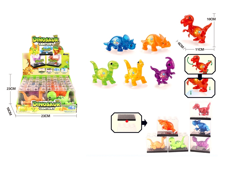 DINOSAUR SET W/LIGHT 6ASST. - HP1126531