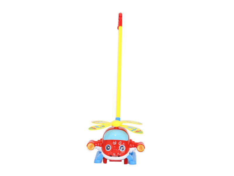 PUSH & PULL HELICOPTE，RED/BLUE - HP1126812