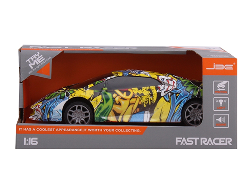 FRICTION CAR W/LIGHT & MUSIC  & INCLUDED BATTERY - HP1127314