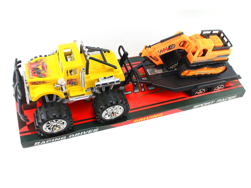 FRICTION TRUCK W/CONSTRUCTION CAR - HP1128043