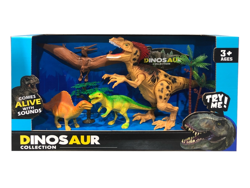 DINOSAUR PLAY SET W/LIGHT & SOUND INCLUDE BATTERY - HP1128121