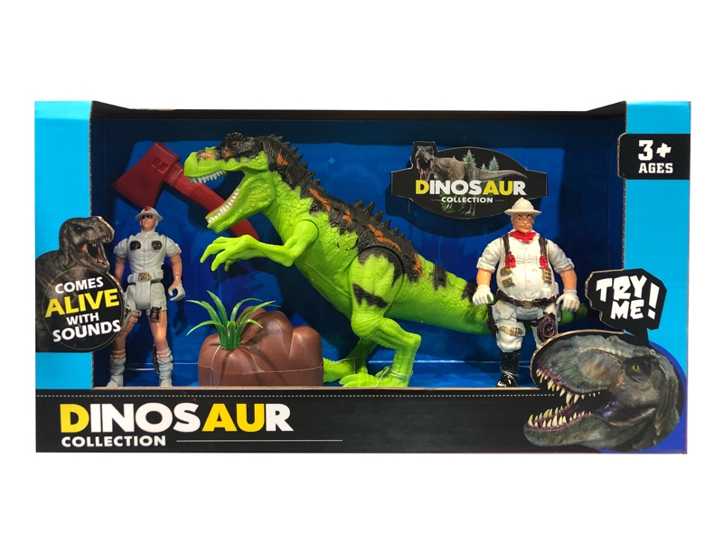 DINOSAUR PLAY SET W/LIGHT & SOUND INCLUDE BATTERY - HP1128123