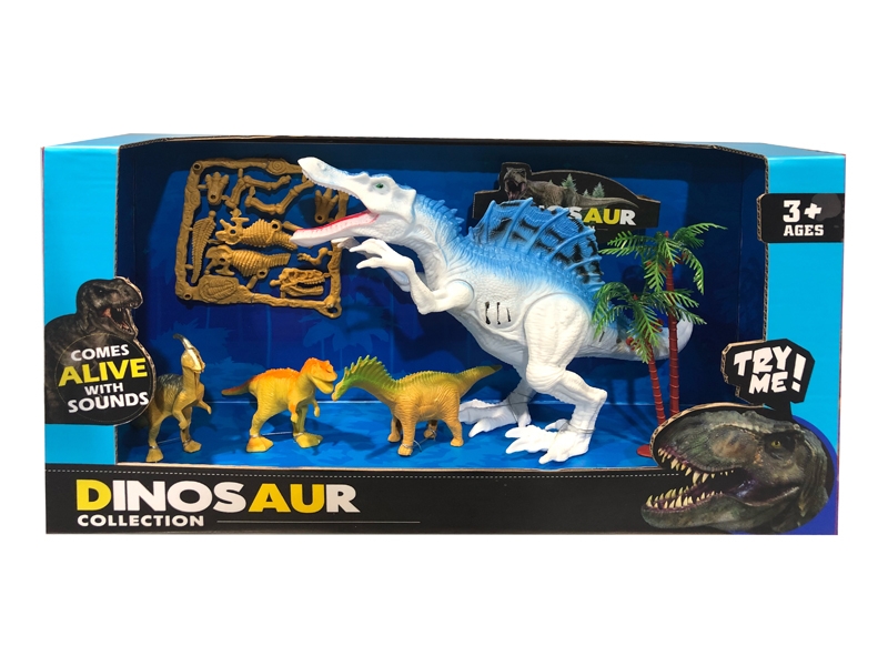 DINOSAUR PLAY SET W/LIGHT & SOUND INCLUDE BATTERY - HP1128125