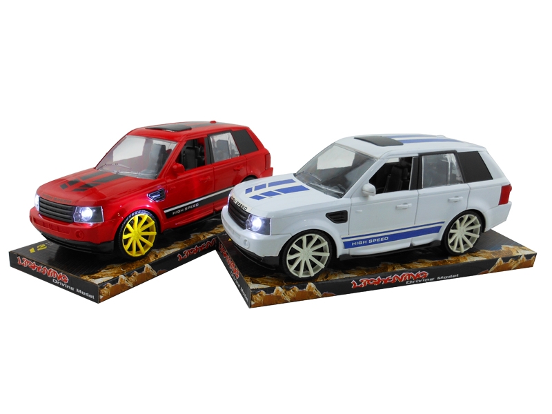 FRICTION CAR W/LIGHT,RED/WHITE,INCLUDED BATTERY - HP1128135