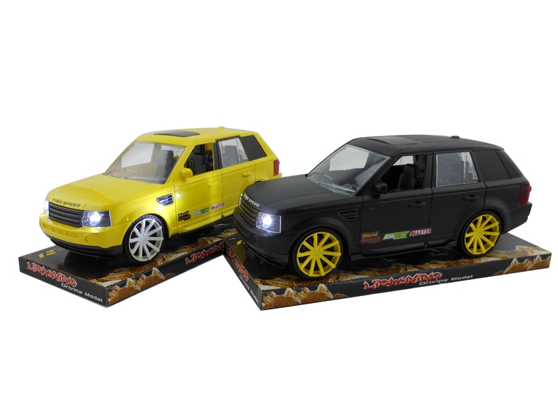 FRICTION CAR W/LIGHT,YELLOW/BLACK,INCLUDED BATTERY - HP1128136