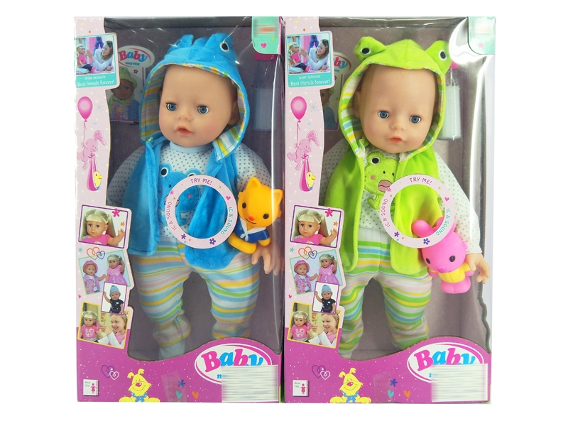 46CM COTTON BODY DOLL W/ 6 SOUNDS IC（2 COLORS） - HP1129159