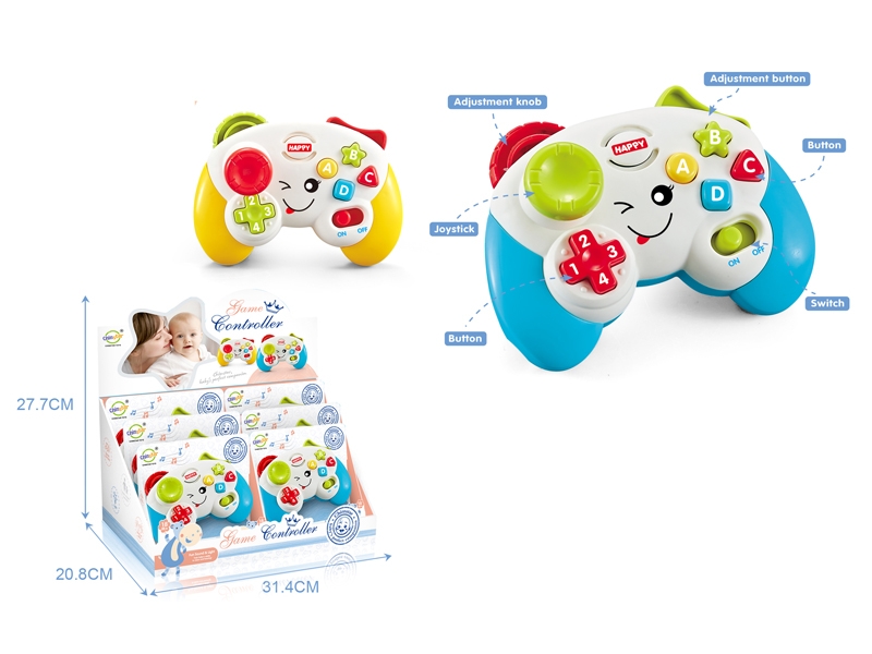 BABY GAME CONTROLLER W/LIGHT & SOUND,YELLOW/BLUE,6PCS/DISPLAY BOX - HP1129801