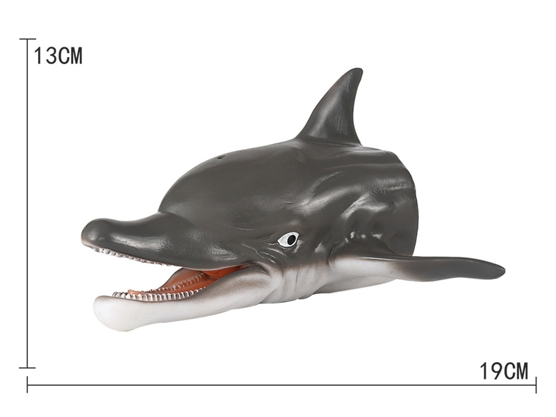 SOFT GLUE DOLPHIN PUPPET HEAD - HP1130168