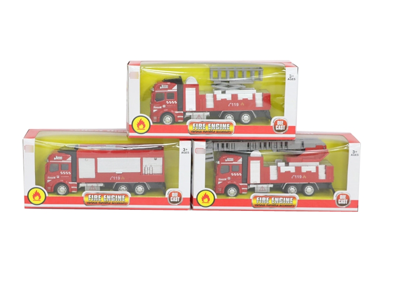 PULL BACK DIE CAST FIRE TRUCK - HP1130210