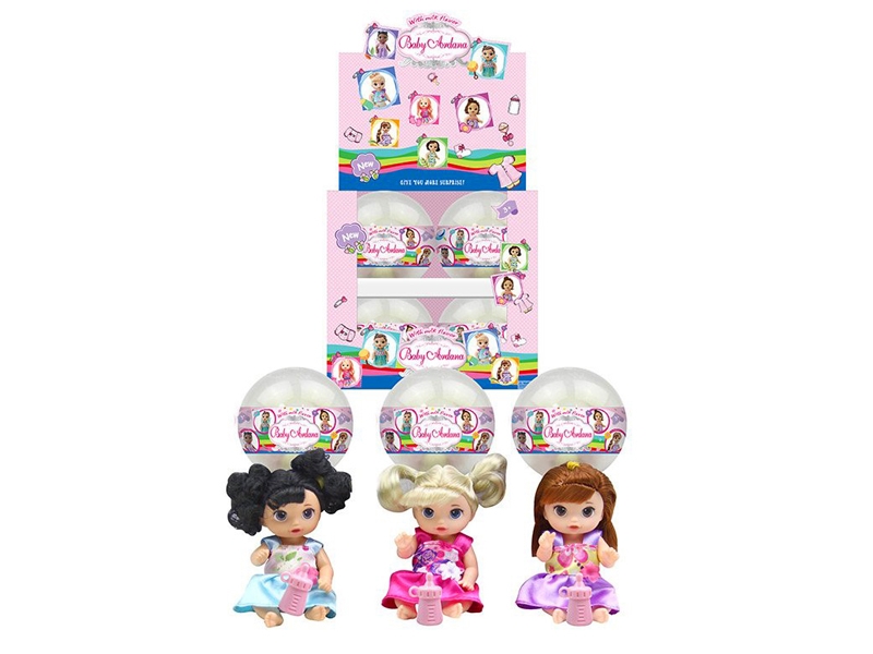 12CM SOLID BODY DOLL W/EP PVC BALL,3ASST,12PCS/DISPLAY BOX - HP1130553
