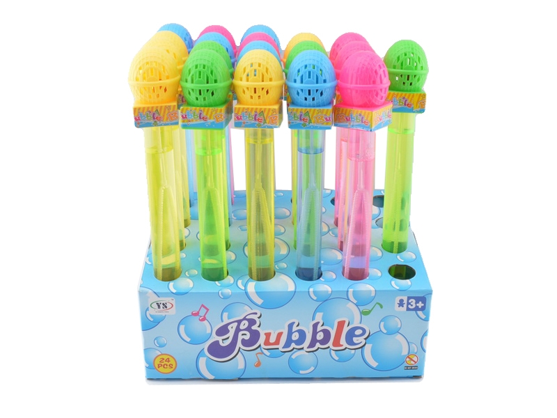 BUBBLE TOYS W/BELL，RED/YELLOW/GREEN/BLUE,24PCS/DISPLAY BOX - HP1130657