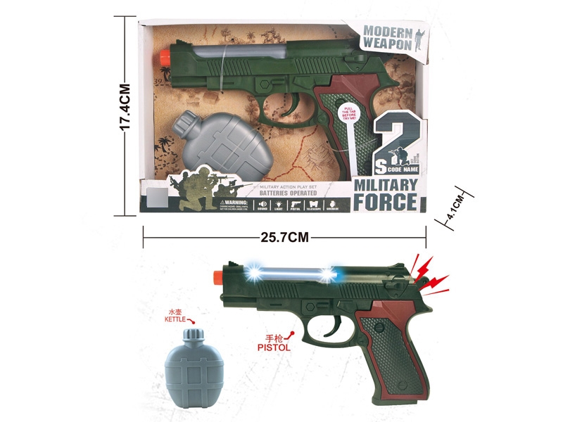 POLICE SET,GUN W/LIGHT & SOUND,INCLUDED BATTERY - HP1130931