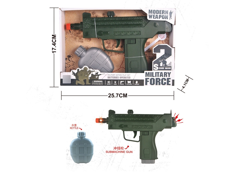 POLICE SET,GUN W/LIGHT & SOUND,INCLUDED BATTERY - HP1130932