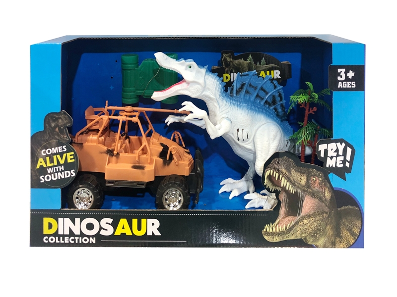 DINOSAUR PLAY SET W/LIGHT & SOUND INCLUDE BATTERY - HP1131010