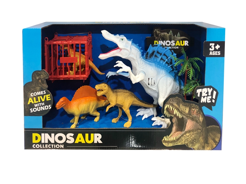 DINOSAUR PLAY SET W/LIGHT & SOUND INCLUDE BATTERY - HP1131011