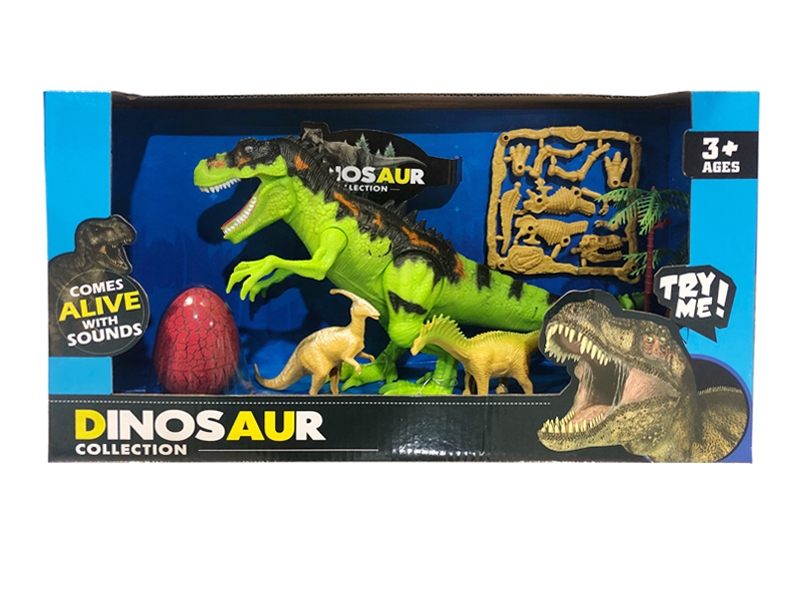 DINOSAUR PLAY SET W/LIGHT & SOUND INCLUDE BATTERY - HP1131013