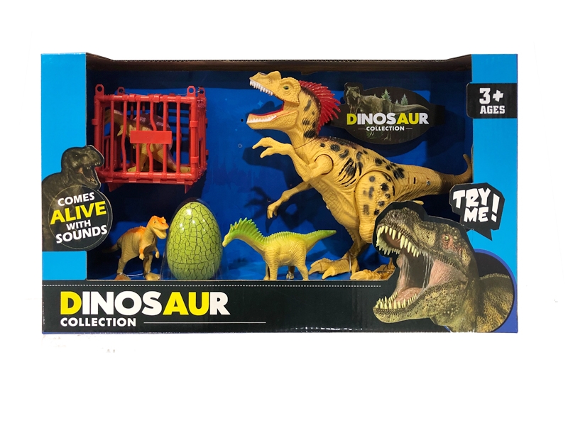 DINOSAUR PLAY SET W/LIGHT & SOUND INCLUDE BATTERY - HP1131018
