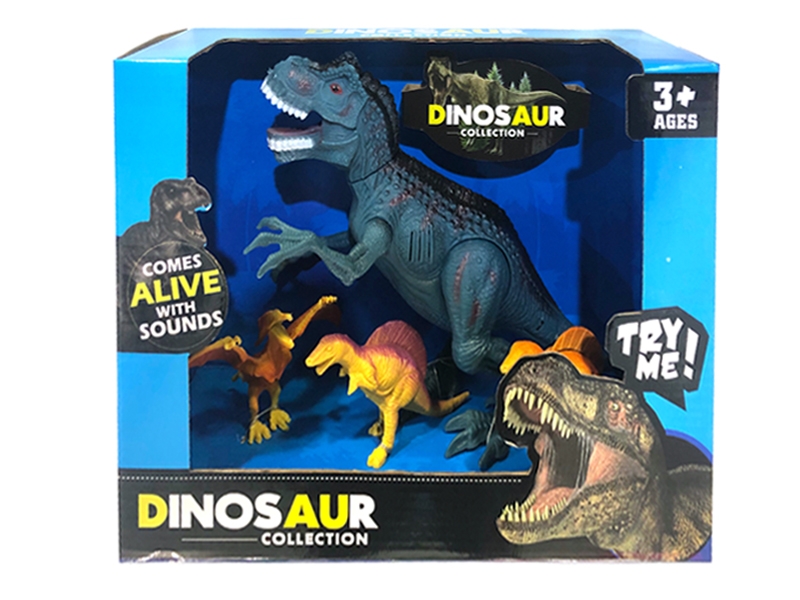 DINOSAUR PLAY SET W/LIGHT & SOUND INCLUDE BATTERY - HP1131026