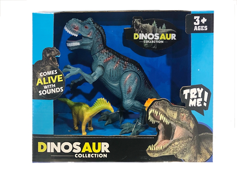 DINOSAUR PLAY SET W/LIGHT & SOUND INCLUDE BATTERY - HP1131029