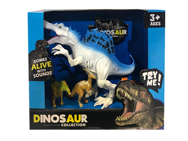 DINOSAUR PLAY SET W/LIGHT & SOUND INCLUDE BATTERY - HP1131030