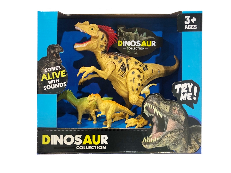 DINOSAUR PLAY SET W/LIGHT & SOUND INCLUDE BATTERY - HP1131034