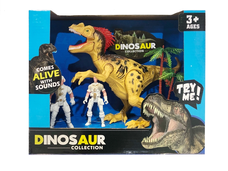 DINOSAUR PLAY SET W/LIGHT & SOUND INCLUDE BATTERY - HP1131035