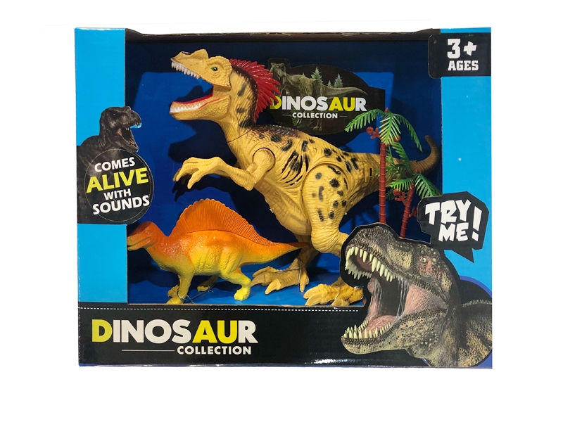 DINOSAUR PLAY SET W/LIGHT & SOUND INCLUDE BATTERY - HP1131036