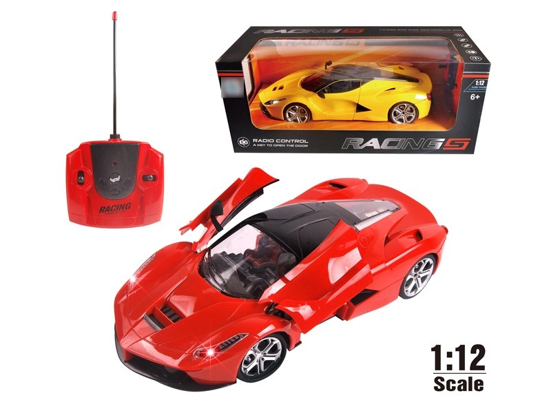 1:12 5通开门遥控车（开3门，敞篷）带灯，红黄混装(包电） - HP1131095