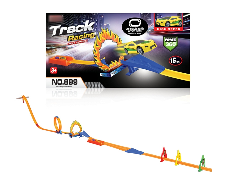 PRESS AND GO RAILWAY TRACK W/FREE WAY CAR 1PCS - HP1131438