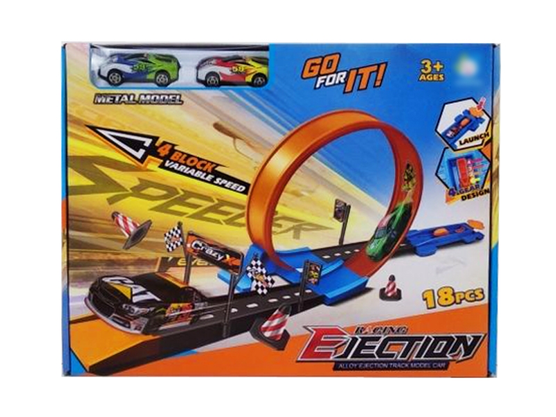 PRESS AND GO RAILWAY TRACK W/FREE WAY DIE CAST CAR 2PCS - HP1131532