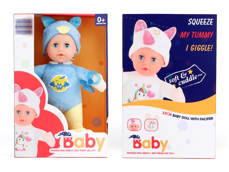 30CM COTTON BODY DOLL W/LAUGHTER,INCLUDED BATTERY - HP1132000