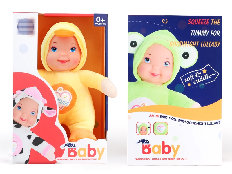 35CM COTTON BODY DOLL W/LIGHT & MUSIC - HP1132018