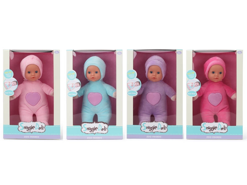 35CM COTTON BODY DOLL W/LIGHT & MUSIC,PINK/BLUE/PURPLE/ROSE RED - HP1132021