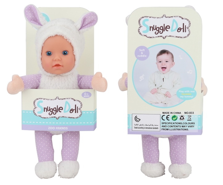 30CM COTTON BODY DOLL W/LAUGHTER,INCLUDED BATTERY - HP1132023
