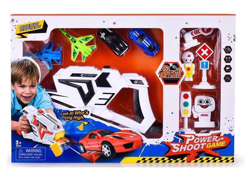 PRESS & GO SHOOTING GAME W/2 CARS & 2 PLANES - HP1132548