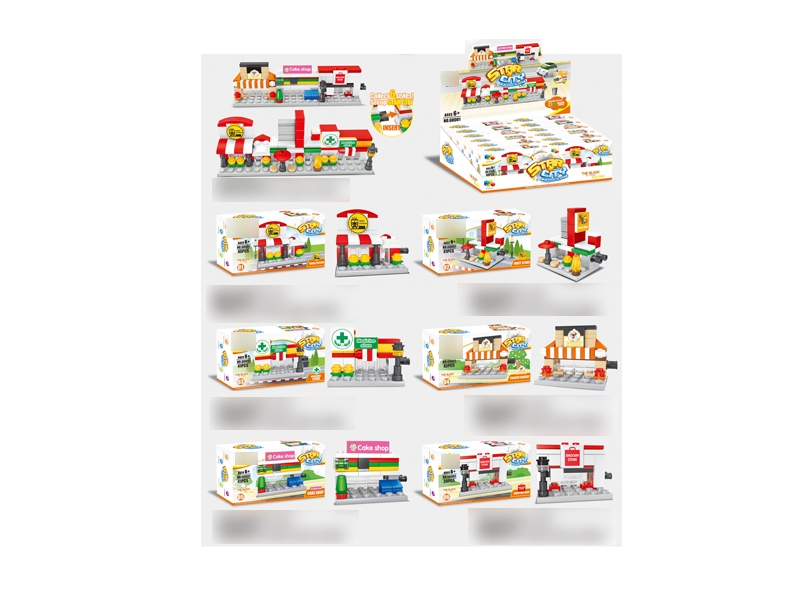 BUILDING BLOCK 6 ASST. 12PCS/DISPLAY BOX - HP1133262