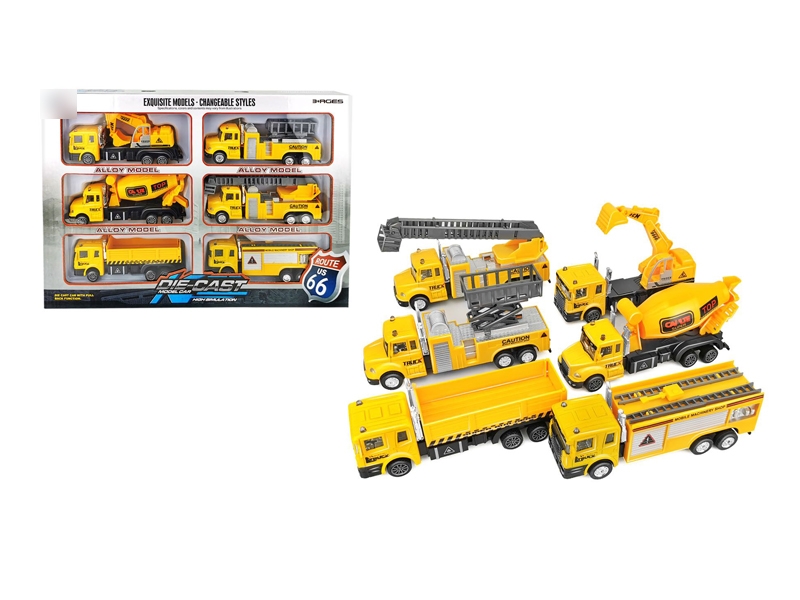 PULL BACK DIE CAST CAR 6 ASST. - HP1133475