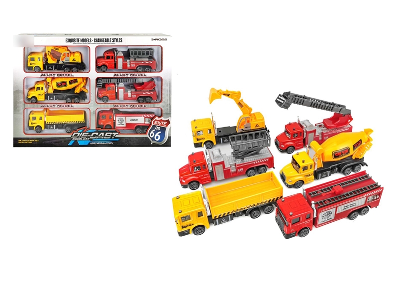 PULL BACK DIE CAST CAR 6 ASST. - HP1133476