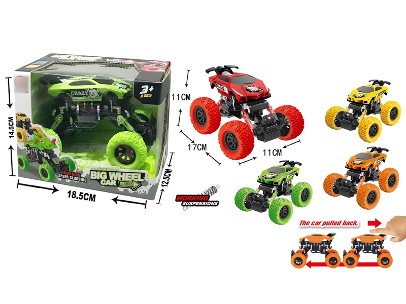 PULL BACK 4WD CLIMBLING CAR W/SHOCK ABSORBER - HP1133651